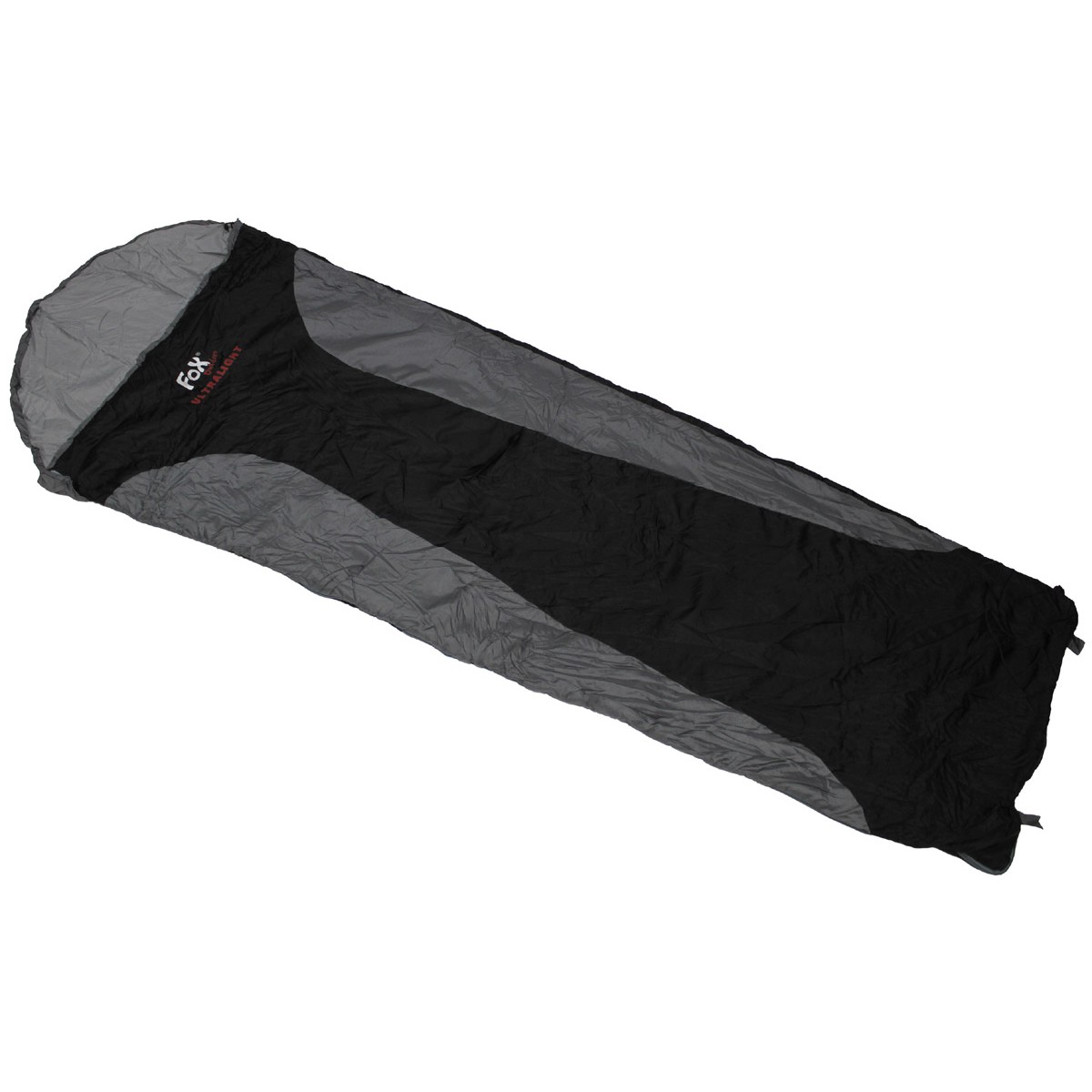 Schlafsack, "Ultralight", schwarz/grau