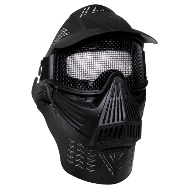 Gesichtsschutzmaske, Airsoft De Lux, schwarz
