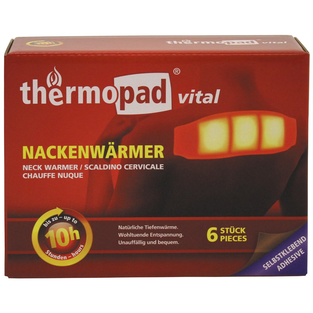 Nackenwärmer, "Thermopad", 6-er Pack, Einmalgebr.,10 Std