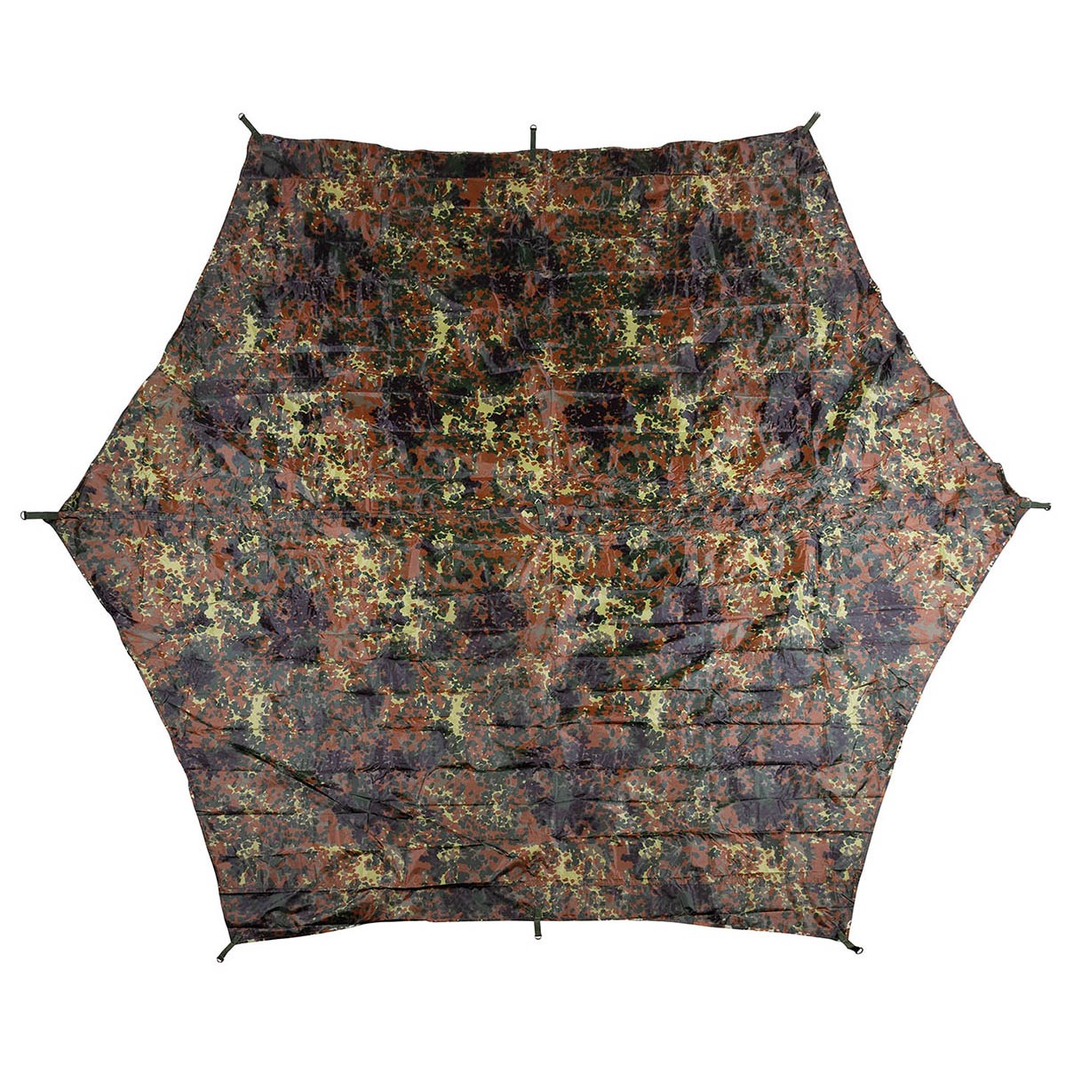 Regenplane, "Hexagon-Tarp", flecktarn, ca. 340 x 310 cm 