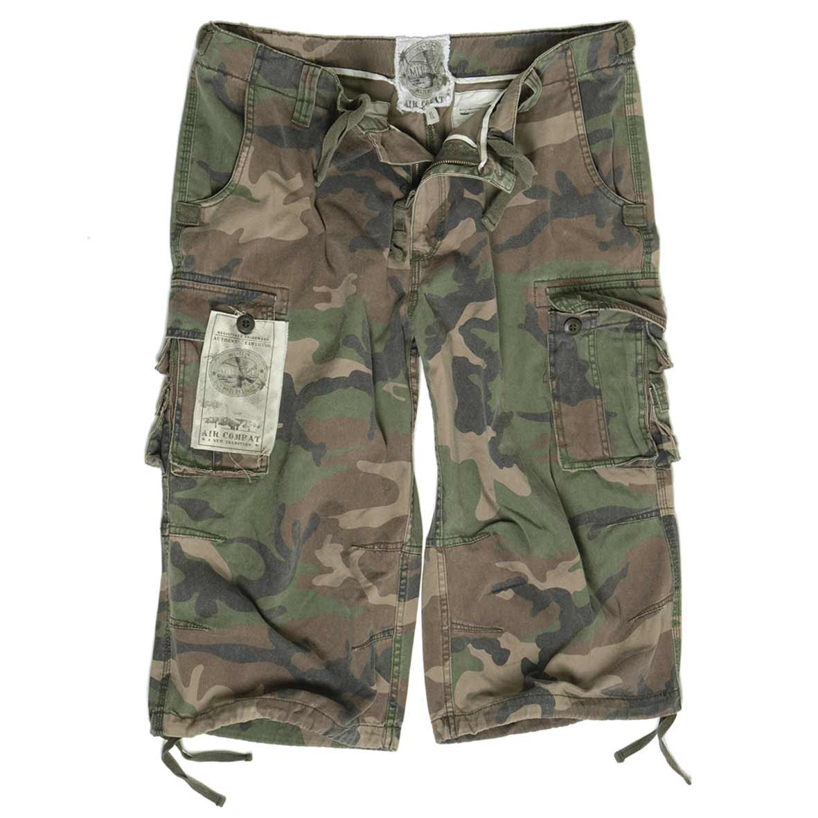 Air Combat 3/4 Pants Prewash, woodland