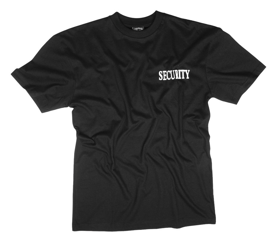 T-Shirt Security, schwarz